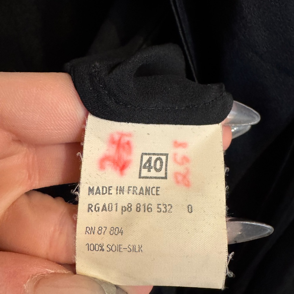 Yves Saint Laurent Black silk Draped Top - Picture 4 of 4